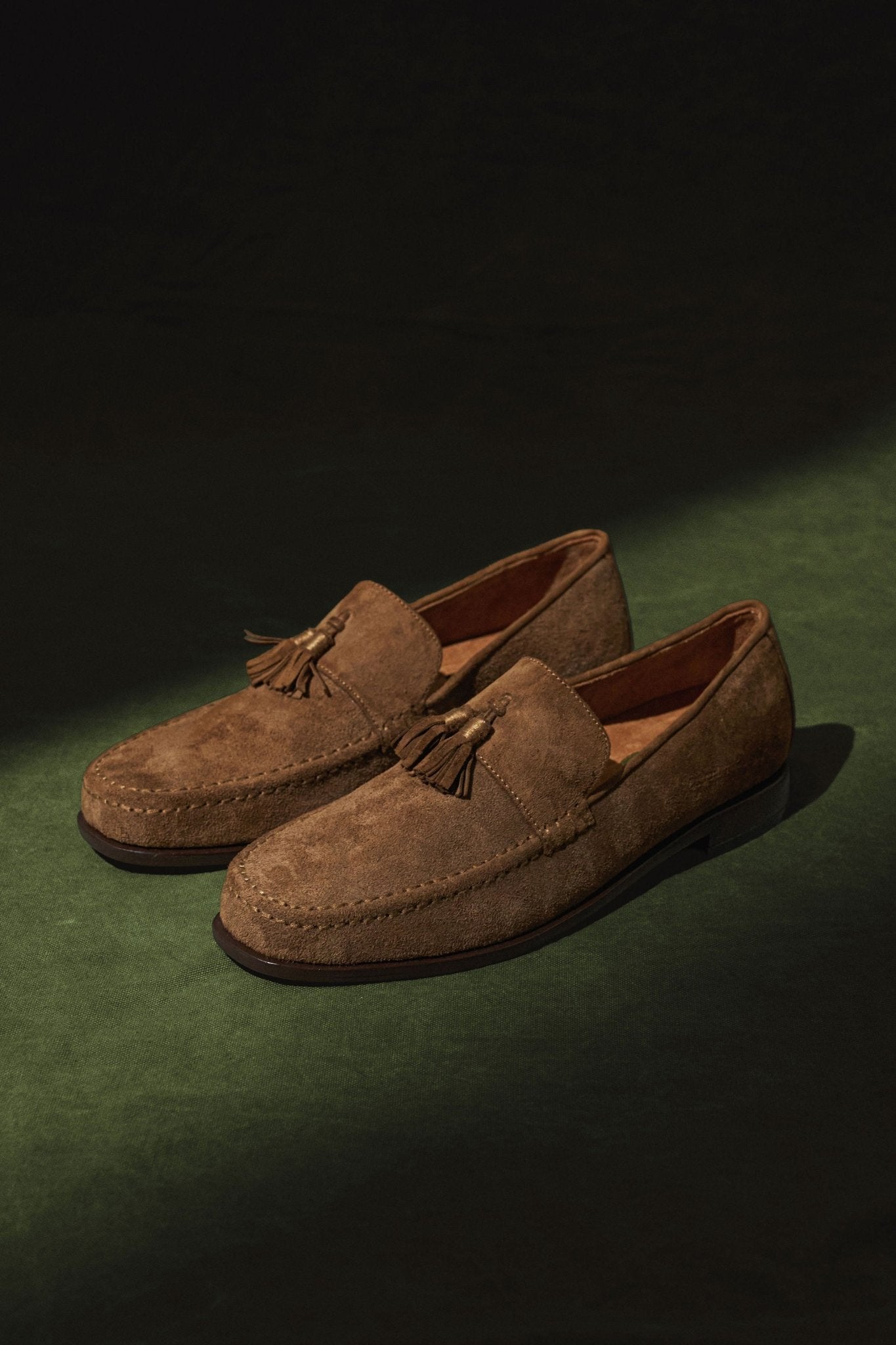 Suede Tassel Loafers Brown - Studioasasi