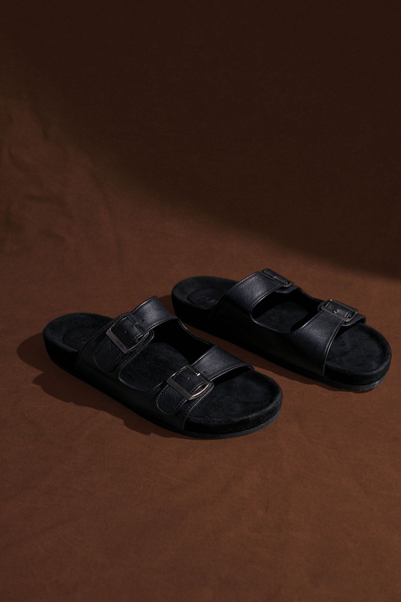 Double Strap Sandals - Raven - Studioasasi