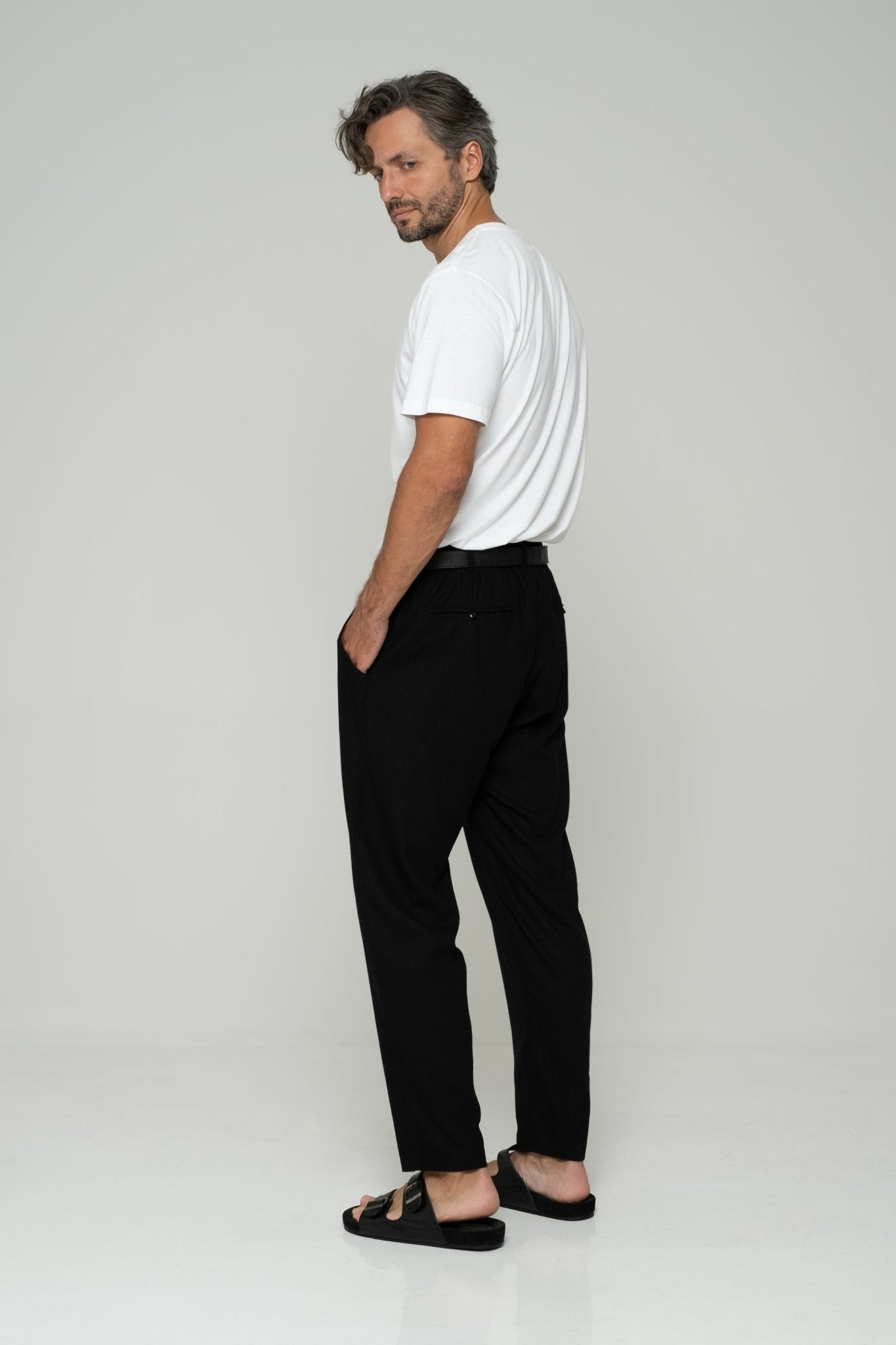 Linen Pants - Black - Studioasasi