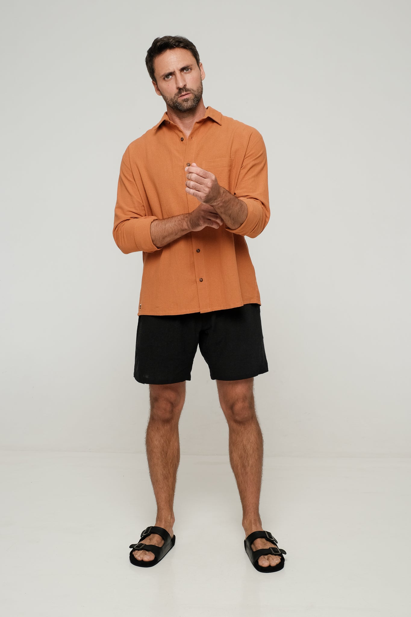 Origin Shirt - Ocre Long Sleeve - Studioasasi