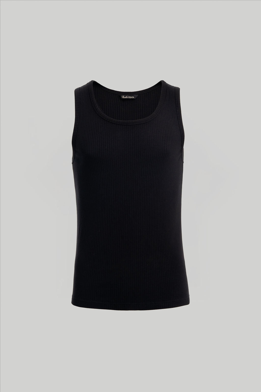 Ribbed Vest - Black - Studioasasi